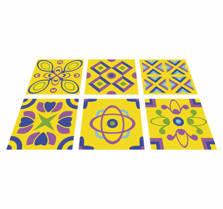 Kuchyňský vinylový koberec psychedelické symetrie - TenStickers