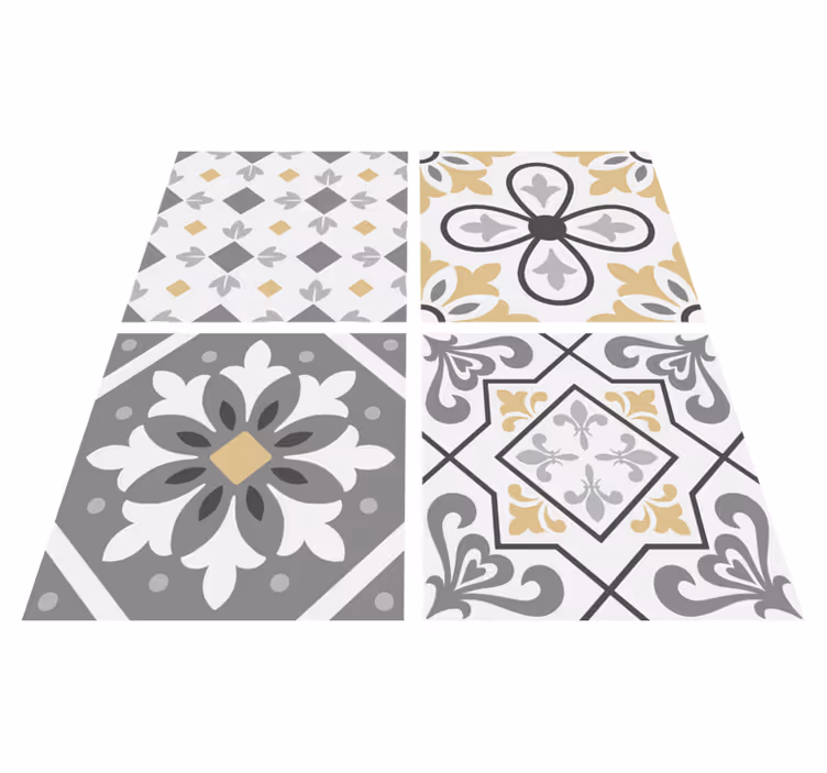 Kuchyňský vinylový koberec amiaz cementové dlaždice - TenStickers