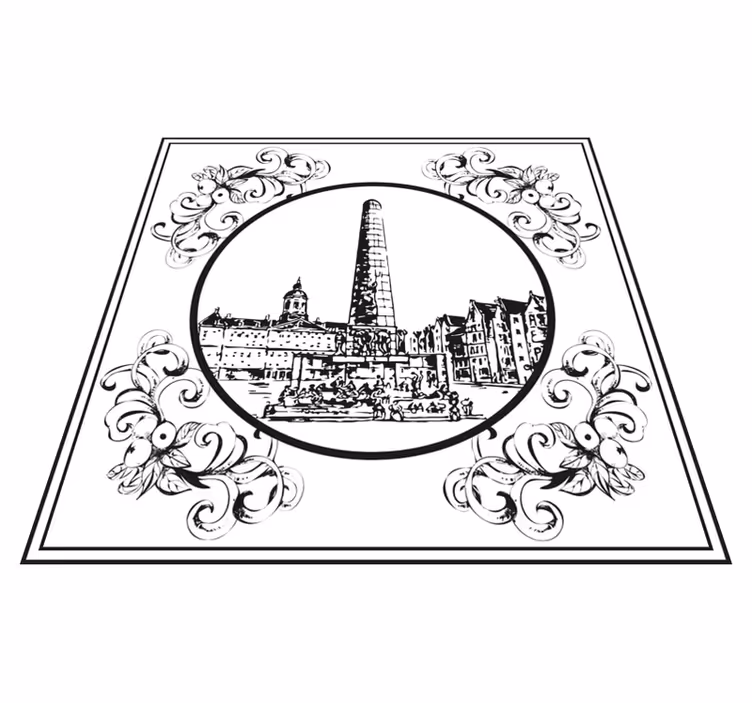Kuchyňský vinylový koberec amsterdam náměstí - TenStickers
