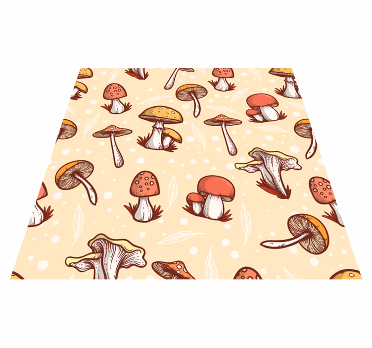 Kuchyňský vinylový koberec originální design houbového vzoru - TenStickers