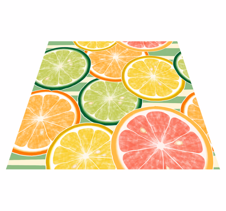 Kuchyňský vinylový koberec s citrusovými nálepkami - TenStickers