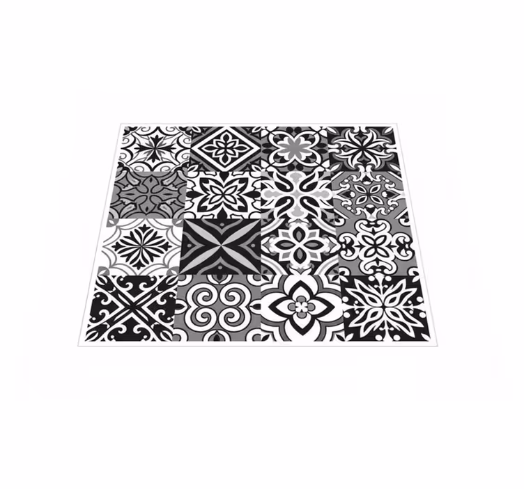 Kuchyňský vinylový koberec s geometrickým kontrastem - TenStickers