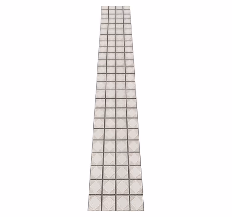 Kuchyňský vinylový koberec bílé minimalistické tvary - TenStickers
