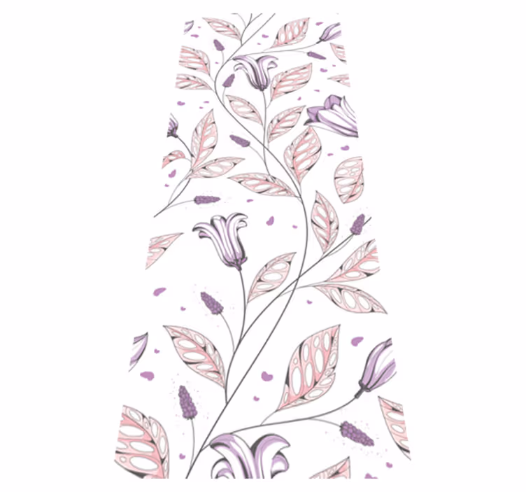 Vinylový koberec do ložnice s elegantním vzorem tulipánů - TenStickers