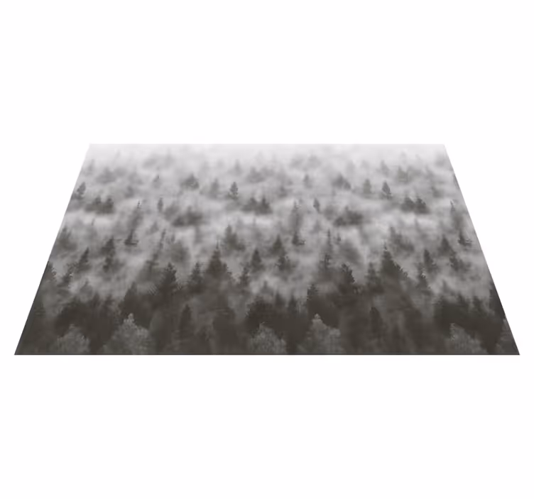 Vinylový koberec do ložnice 3d mysteriózní hory v mlze - TenStickers