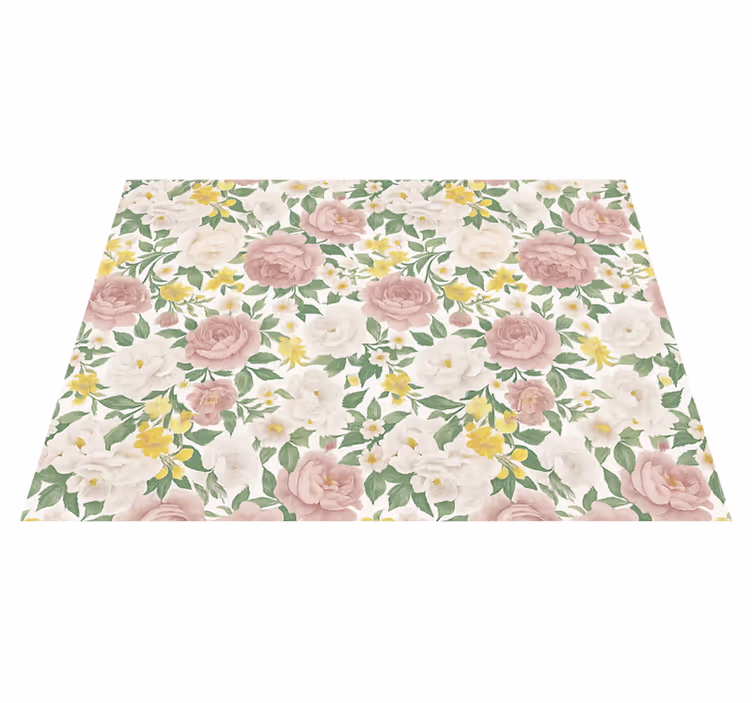 Vinylový koberec do ložnice s tajemným botanickým vzorem - TenStickers