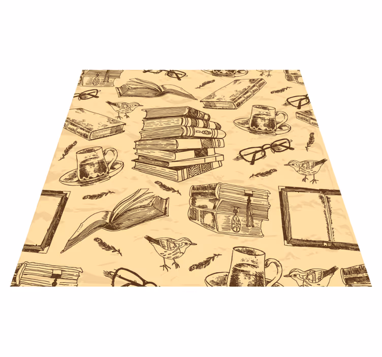 Vinylový studijní koberec staré knihovny - TenStickers