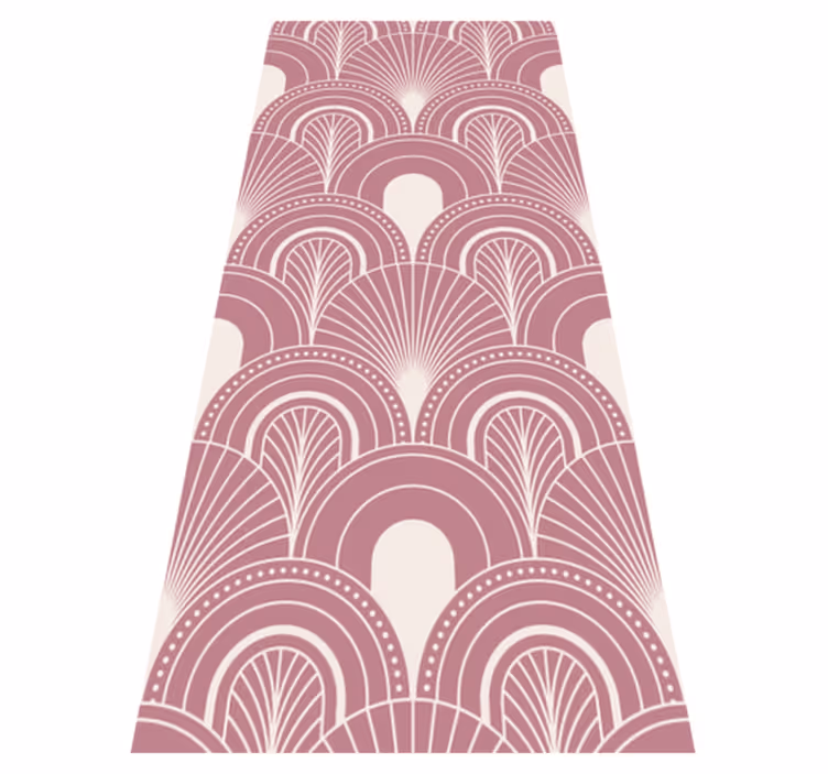 Vinylový studijní koberec v rose gold arc stylu - TenStickers