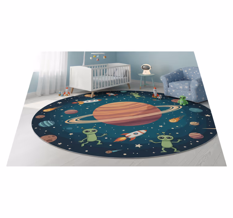 Vinylový koberec do ložnice s vtipnými mimozemšťany - TenStickers