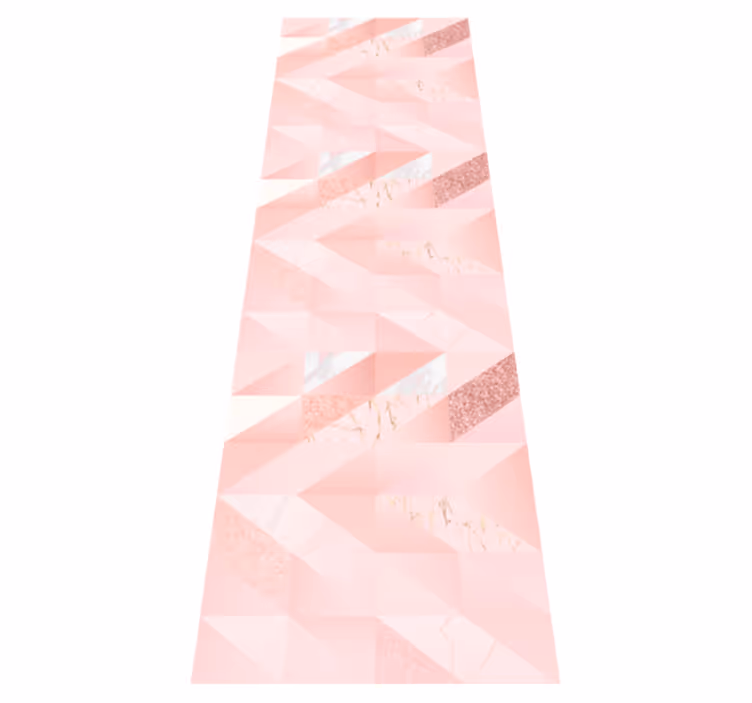 Vinylový koberec do ložnice s růžovým geometrickým vzorem - TenStickers