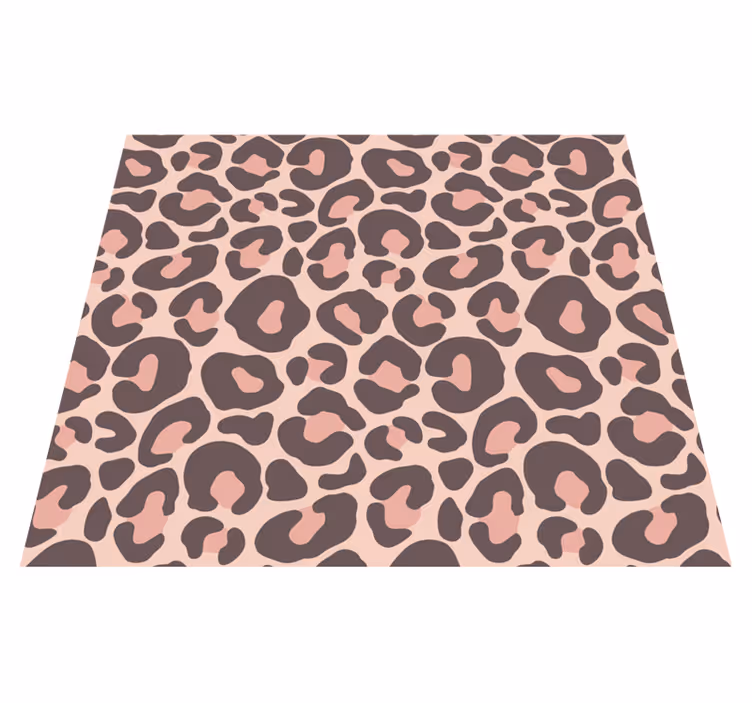 Vinylový koberec do ložnice s růžovým leopardím vzorem - TenStickers