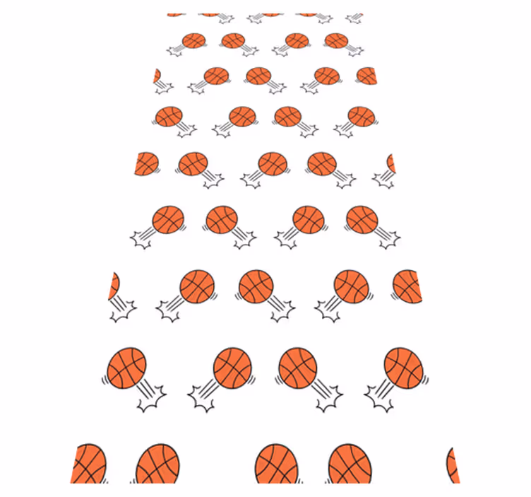Vinylový koberec do ložnice s motivem basketbalů - TenStickers
