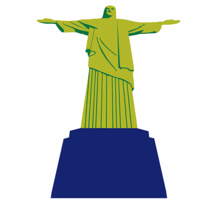 Vinylový koberec do ložnice cristo redentor - TenStickers