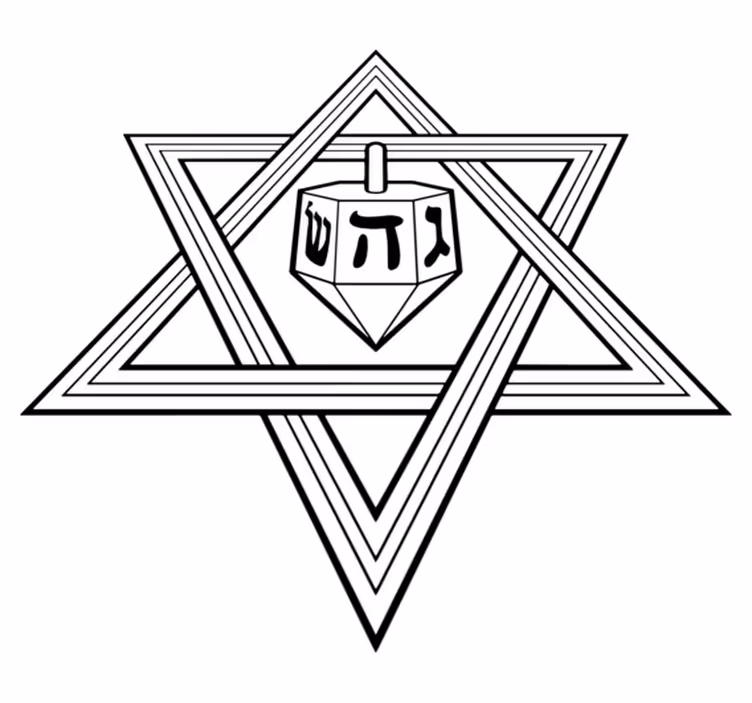Vinylový koberec do ložnice hvězda hanuky - TenStickers