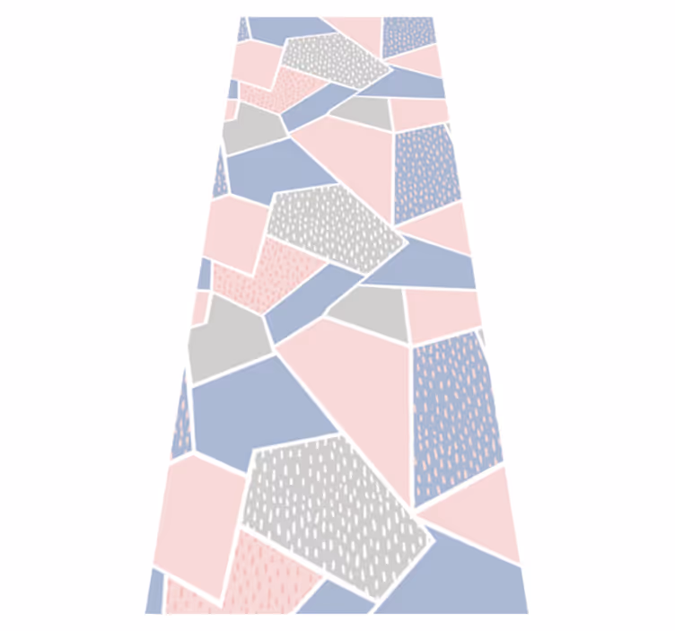 Skandinávský vinylový koberec geometrické pastelky - TenStickers