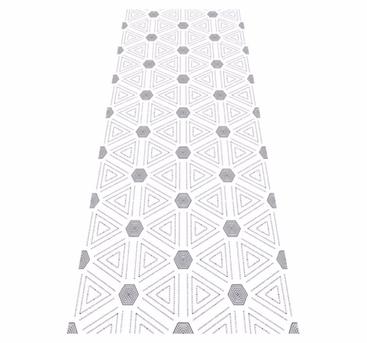 Skandinávský vinylový koberec s geometrickými trojúhelníky - TenStickers