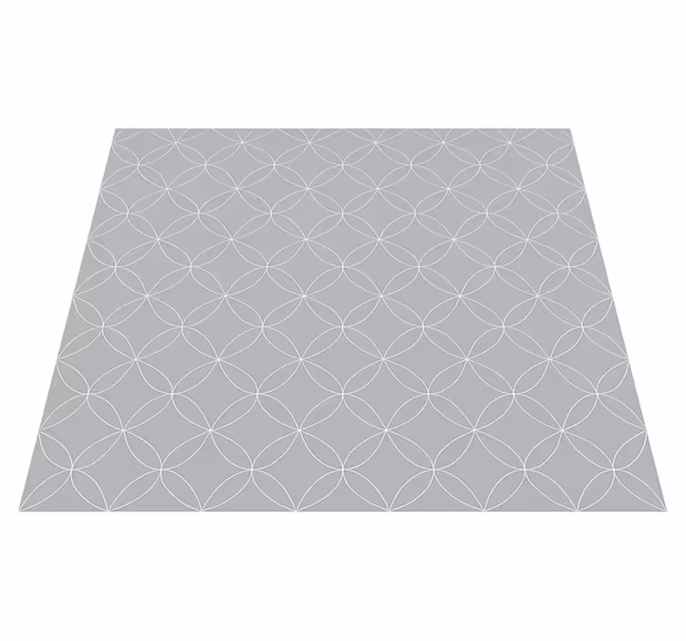 Skandinávský vinylový koberec Šedé geometrické květiny - TenStickers
