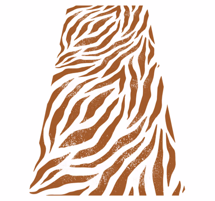 Zvířecí vinylový koberec hnědý zebra potisk - TenStickers