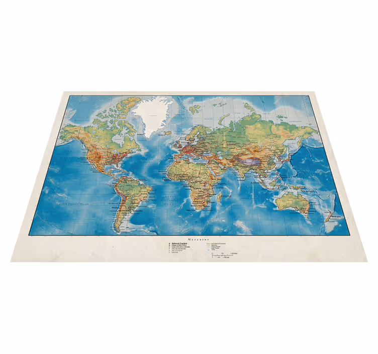Vinylový koberec z celého světa mercator - TenStickers