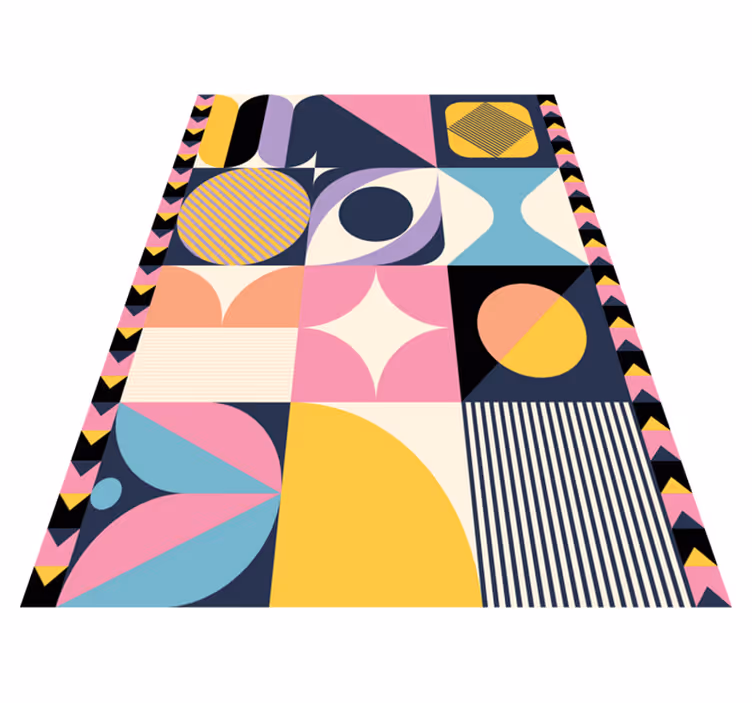 Moderní vinylový koberec s geometrickým uměním - TenStickers