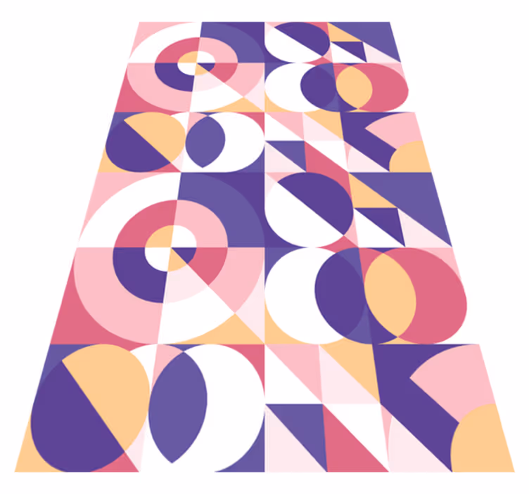 Moderní vinylový koberec abstraktní geometrické vzory - TenStickers