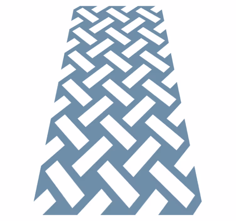Vinylový koberec s texturou geometrický modrý čtverec - TenStickers