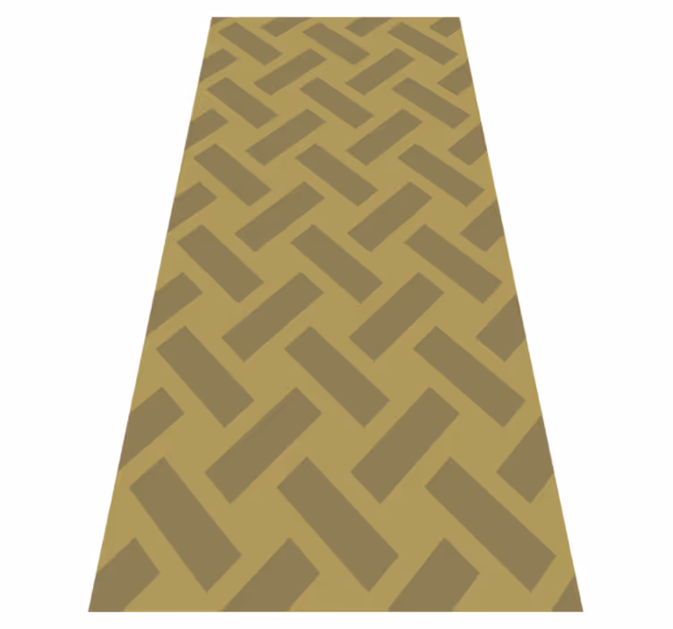 Vinylový koberec s texturou geometrický žlutý vzor - TenStickers