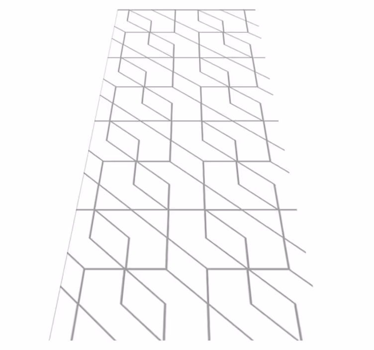Vinylový koberec s texturou v geometrickém bílém vzoru - TenStickers