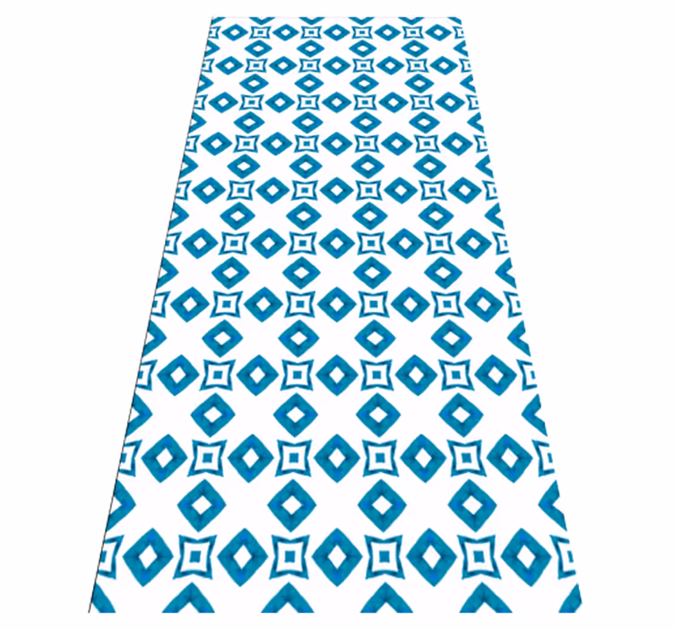 Vinylový koberec s texturou geometrický modrý diamant - TenStickers