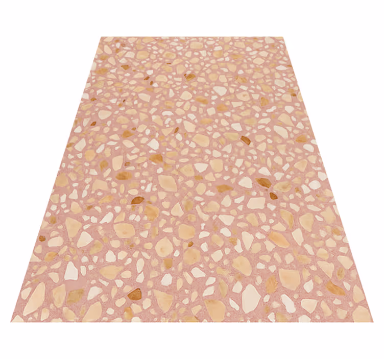 Vinylový koberec s texturou růžová země terrazzo - TenStickers