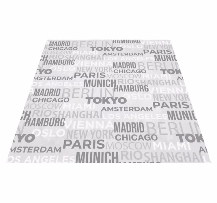 Vinylový koberec s frázemi města a obce - TenStickers