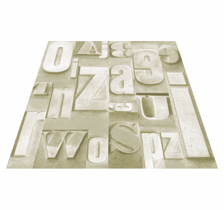 Vinylový koberec s frázemi v 3d industriálním stylu - TenStickers