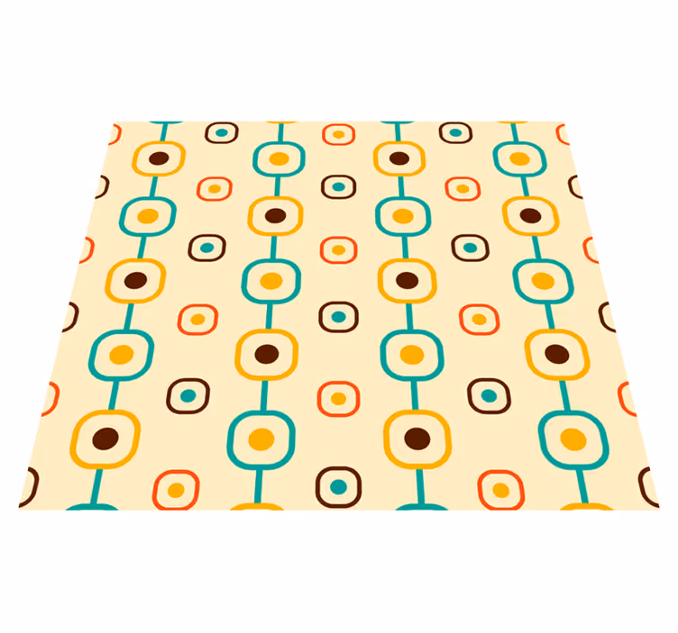 Vintage vinylový koberec 60. léta geometrický - TenStickers