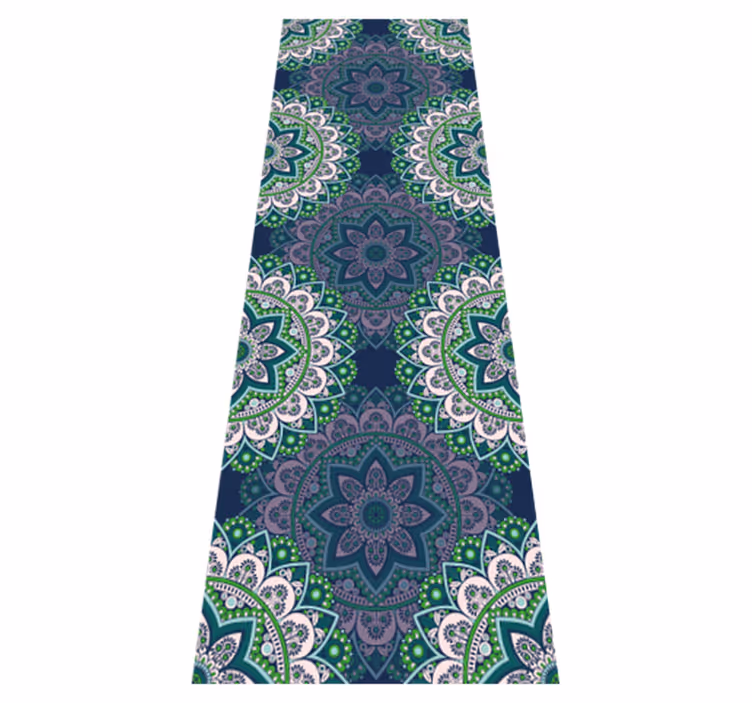 Vintage vinylový koberec skleněná mandala - TenStickers