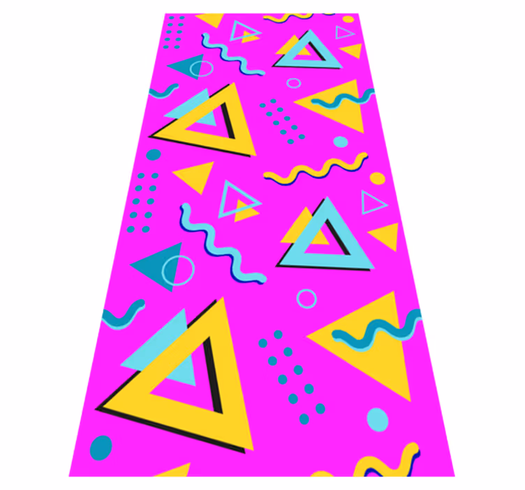 Vintage vinylový koberec memphis retro 80 geometrie - TenStickers