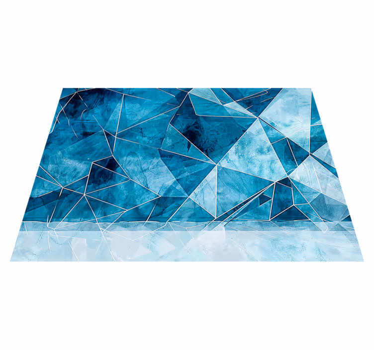 Vinylový koberec s texturou rozbitá azurová - TenStickers