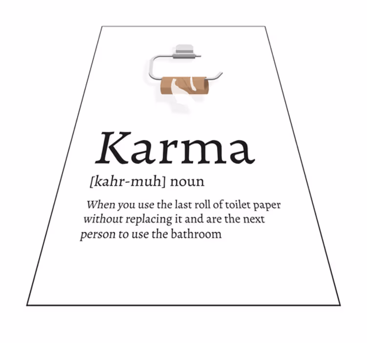 Vinylový koberec s frázemi karma definice - TenStickers