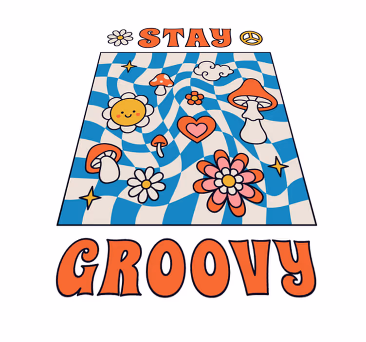 Vinylový koberec s frázemi zůstaň v pohodě - TenStickers