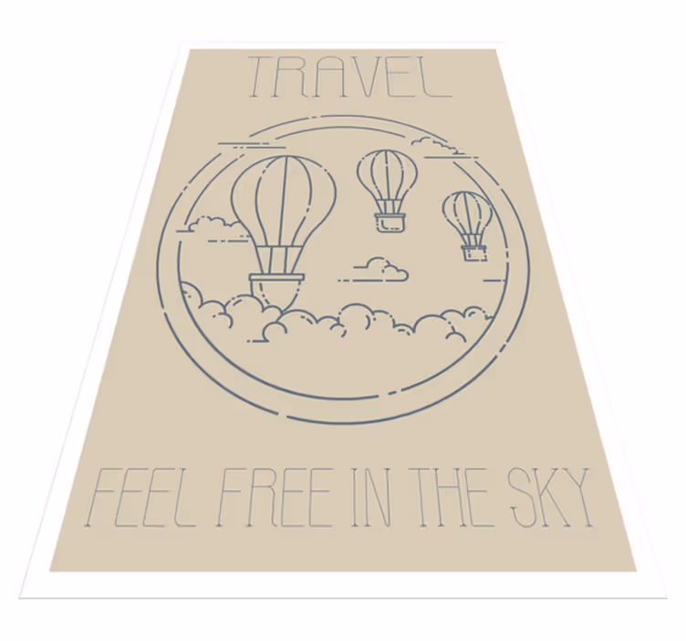 Vinylový koberec s frázemi v minimalistickém stylu balónu - TenStickers