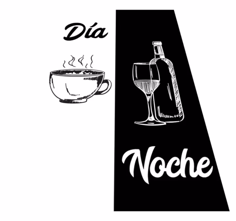 Vinylový koberec s frázemi do zábavné černobílé kuchyně - TenStickers