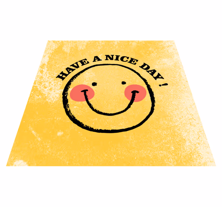Vinylový koberec s frázemi Úsměvný design hezkého dne - TenStickers
