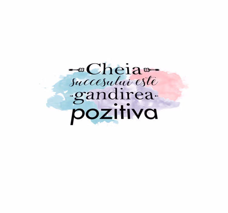 Vinylový koberec s frázemi pozitivní myšlení - TenStickers