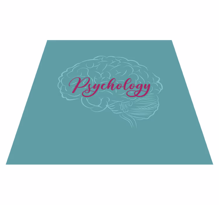 Vinylový koberec s frázemi psychologie mozku - TenStickers