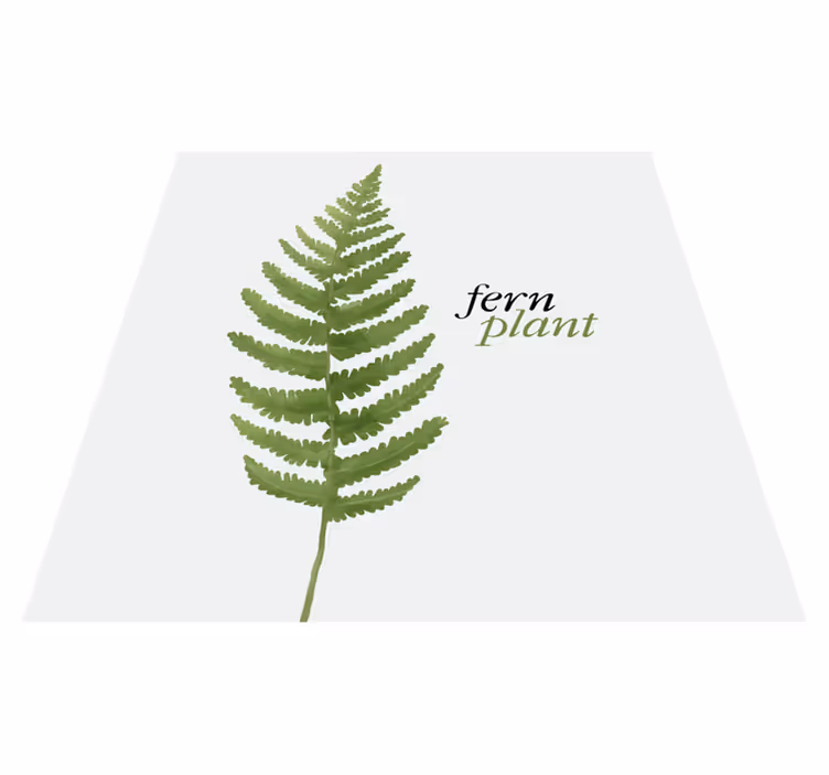 Vinylový koberec s frázemi fern minimalistický styl - TenStickers