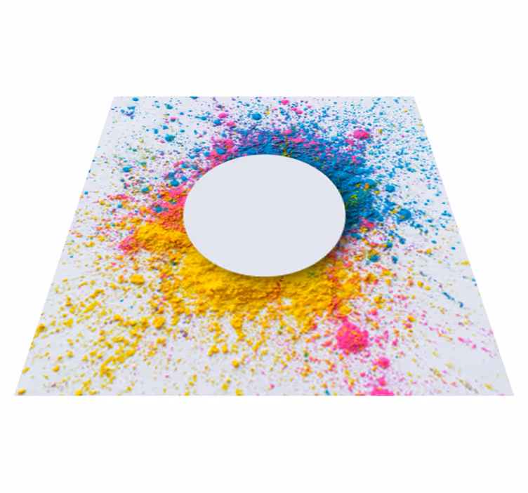 Geometrický vinylový koberec kruh a stříkání - TenStickers