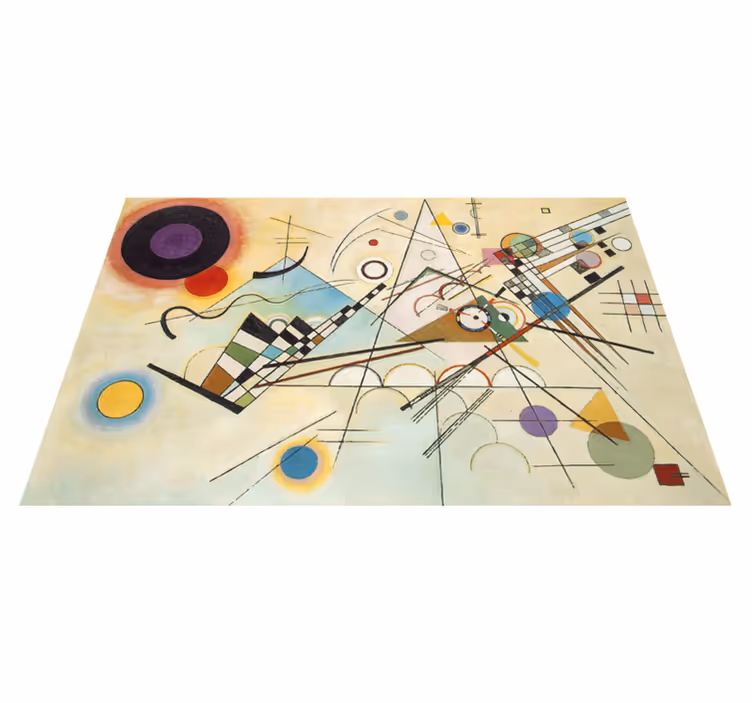 Geometrický vinylový koberec Úžasné geometrické umění - TenStickers