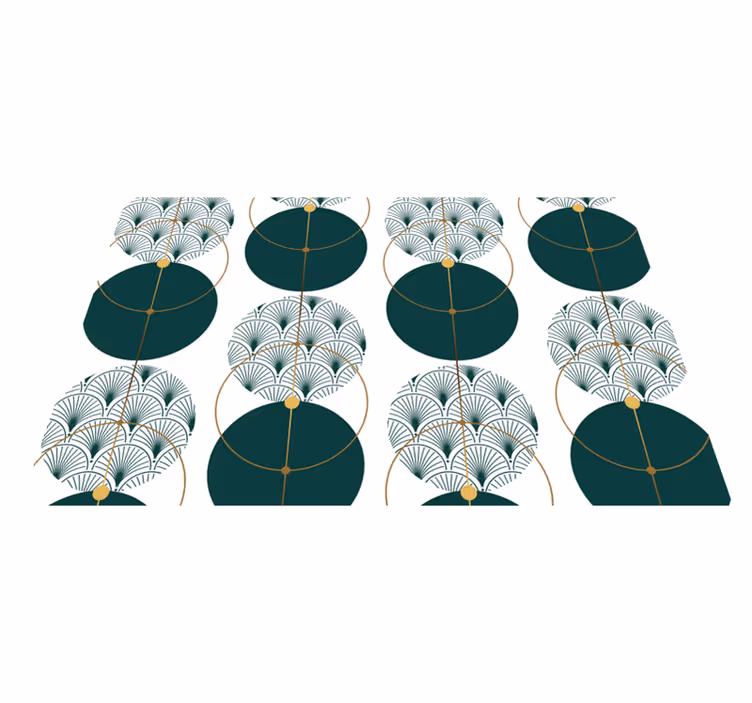 Geometrický vinylový koberec v glamour stylu - TenStickers