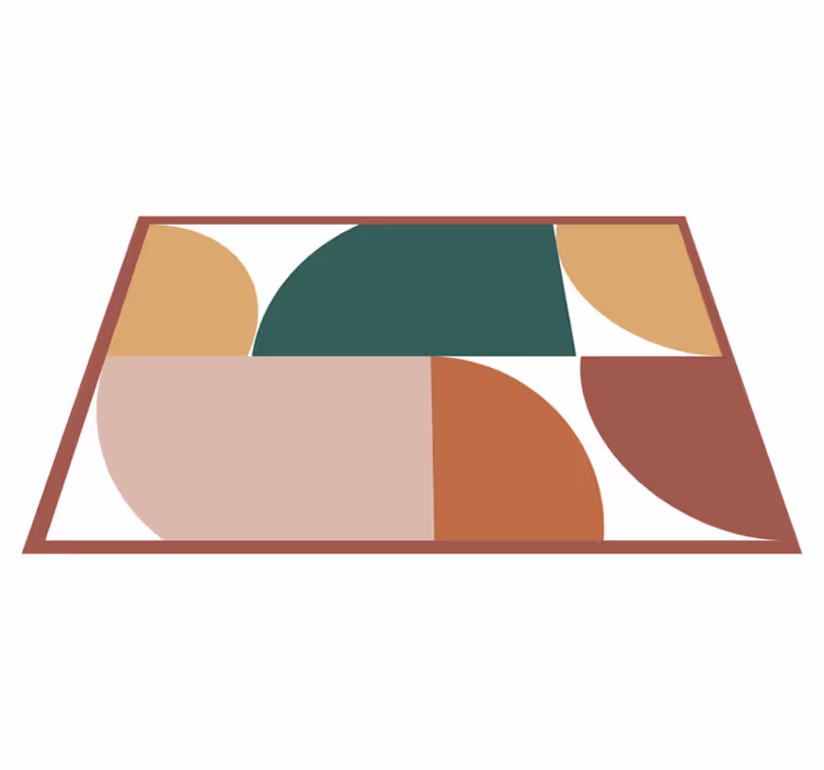 Geometrický vinylový koberec s abstraktním vzorem - TenStickers