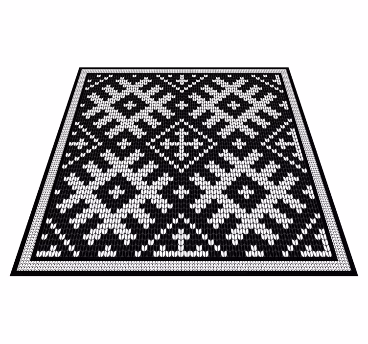 Geometrický vinylový koberec vikingové s řetězovými čtverci - TenStickers