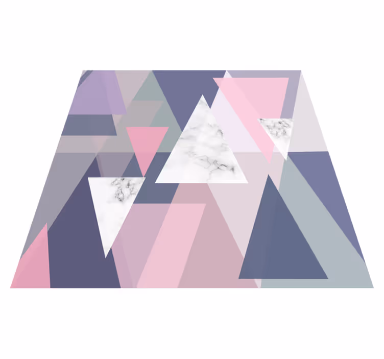 Geometrický vinylový koberec s 3d trojúhelníky - TenStickers